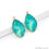 Turquoise Free Form Gold Plated Bezel Smooth Slab Slice Thick Gemstone Connector 29x17mm 1 Pair