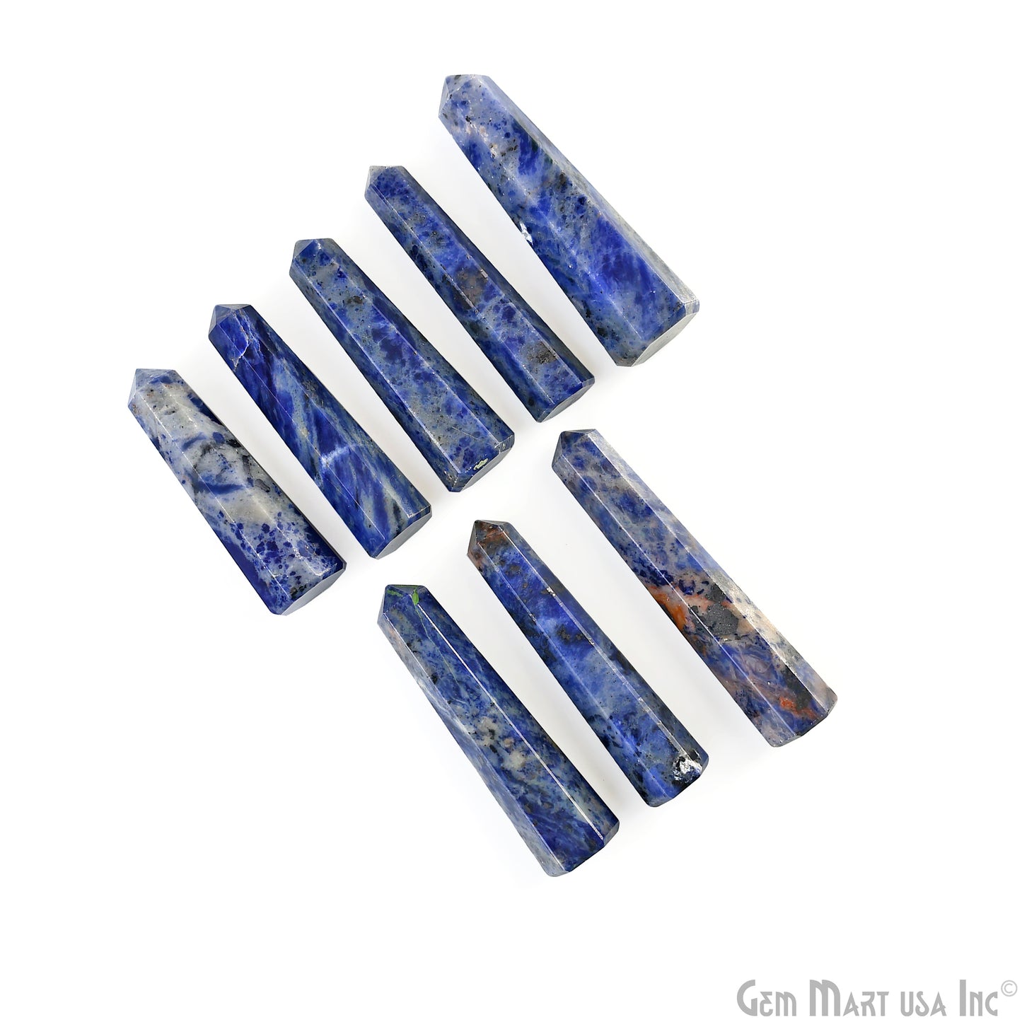 Sodalite Gemstone Jumbo Tower Crystal Tower Obelisk Healing Meditation Gemstones 2-3 Inch