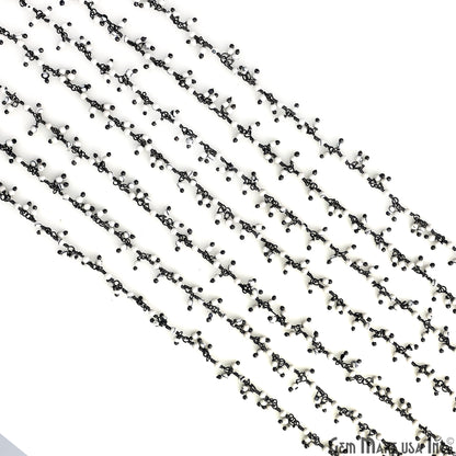 Howlite Cabochon Beads 2-2.5mm Oxidized Gemstone Rosary Chain