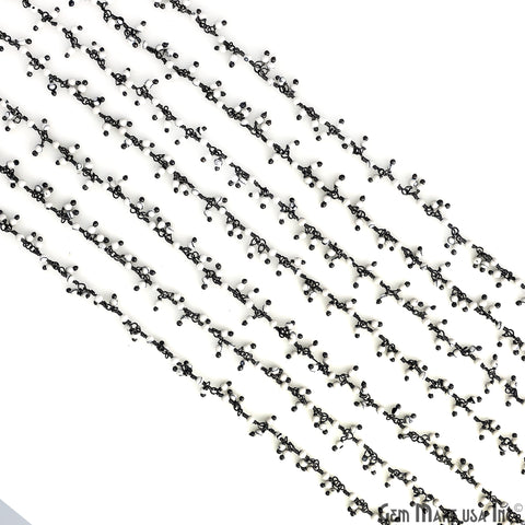 Howlite Cabochon Beads 2-2.5mm Oxidized Gemstone Rosary Chain