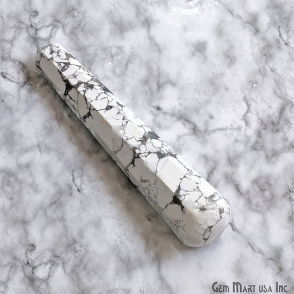 Howlite Gemstone Jumbo Tower Crystal Tower Obelisk Healing Meditation Gemstones 4-5 Inch