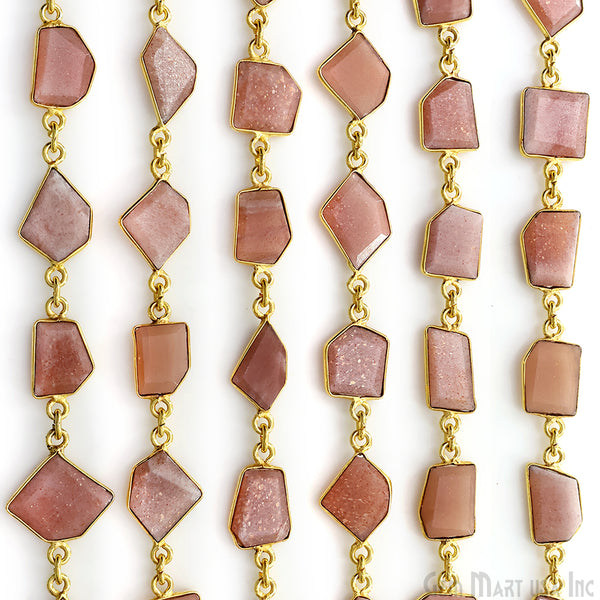 Peach Moonstone 10mm Faceted...