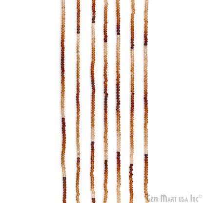 Copper Rutile Faceted Round Drilled Beads 2mm Waist Beads, Rondelle Bead Strand 13 Inch