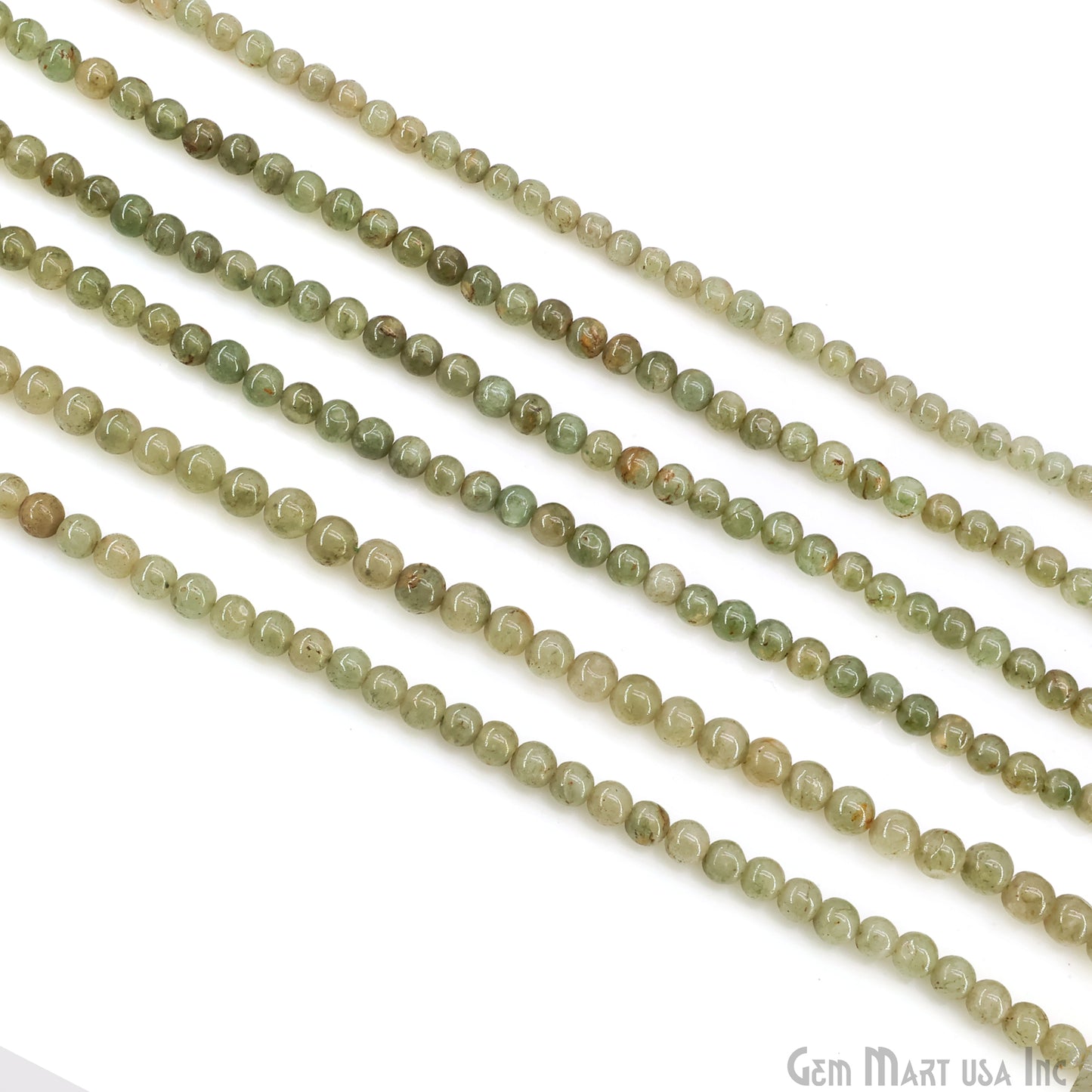 Aventurine Smooth Round Drilled Beads 3-5mm Waist Beads, Rondelle Bead Strand 13 Inch