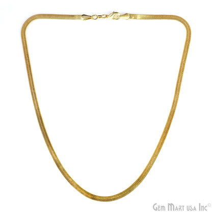 Gold Herringbone Minimalist Necklace 18 inch