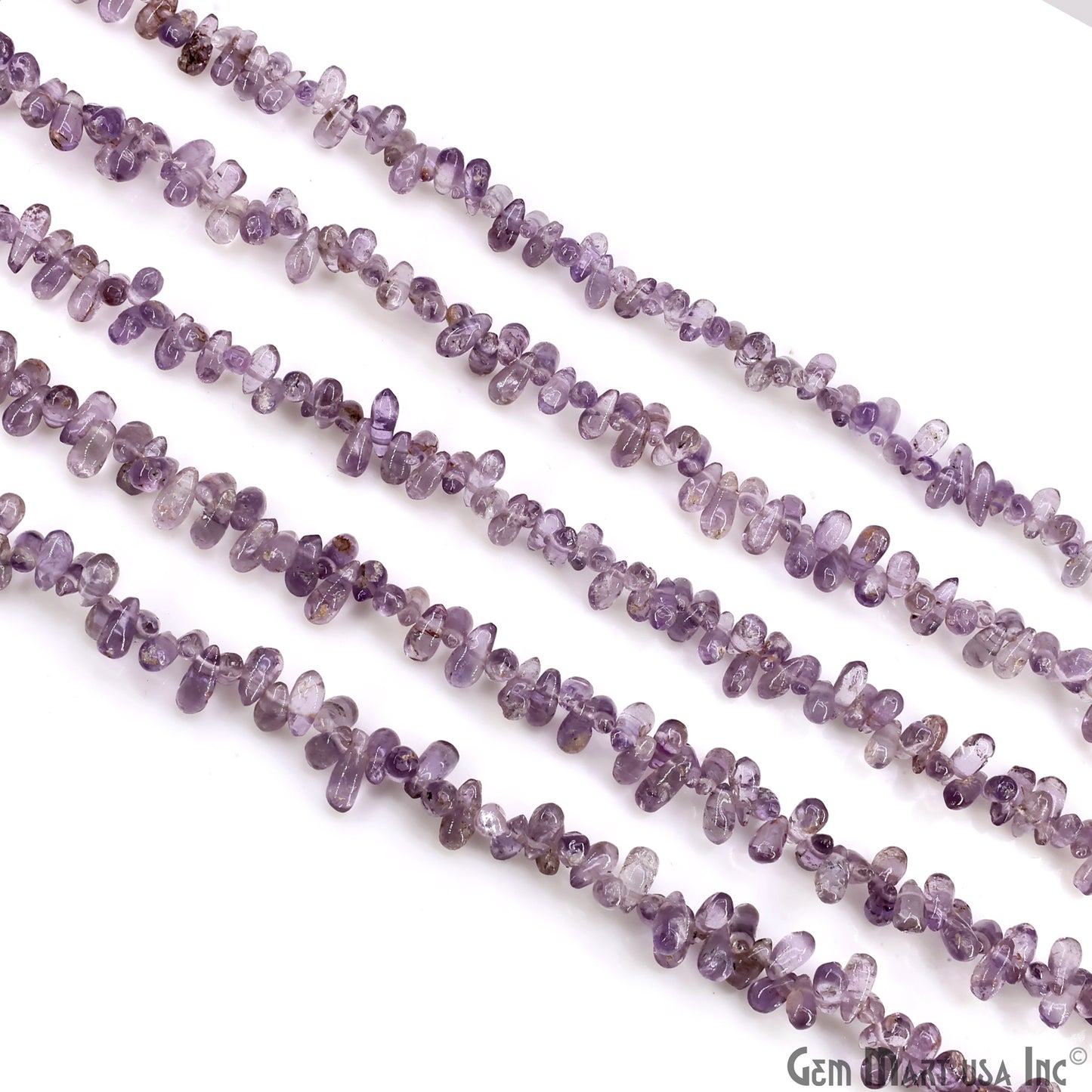 Amethyst Smooth Free Form Drilled Beads 3-4X5-7mm Waist Beads, Rondelle Bead Strand 13 Inch