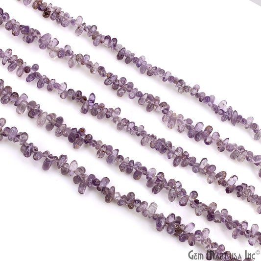 Amethyst Smooth Free Form Drilled Beads 3-4X5-7mm Waist Beads, Rondelle Bead Strand 13 Inch