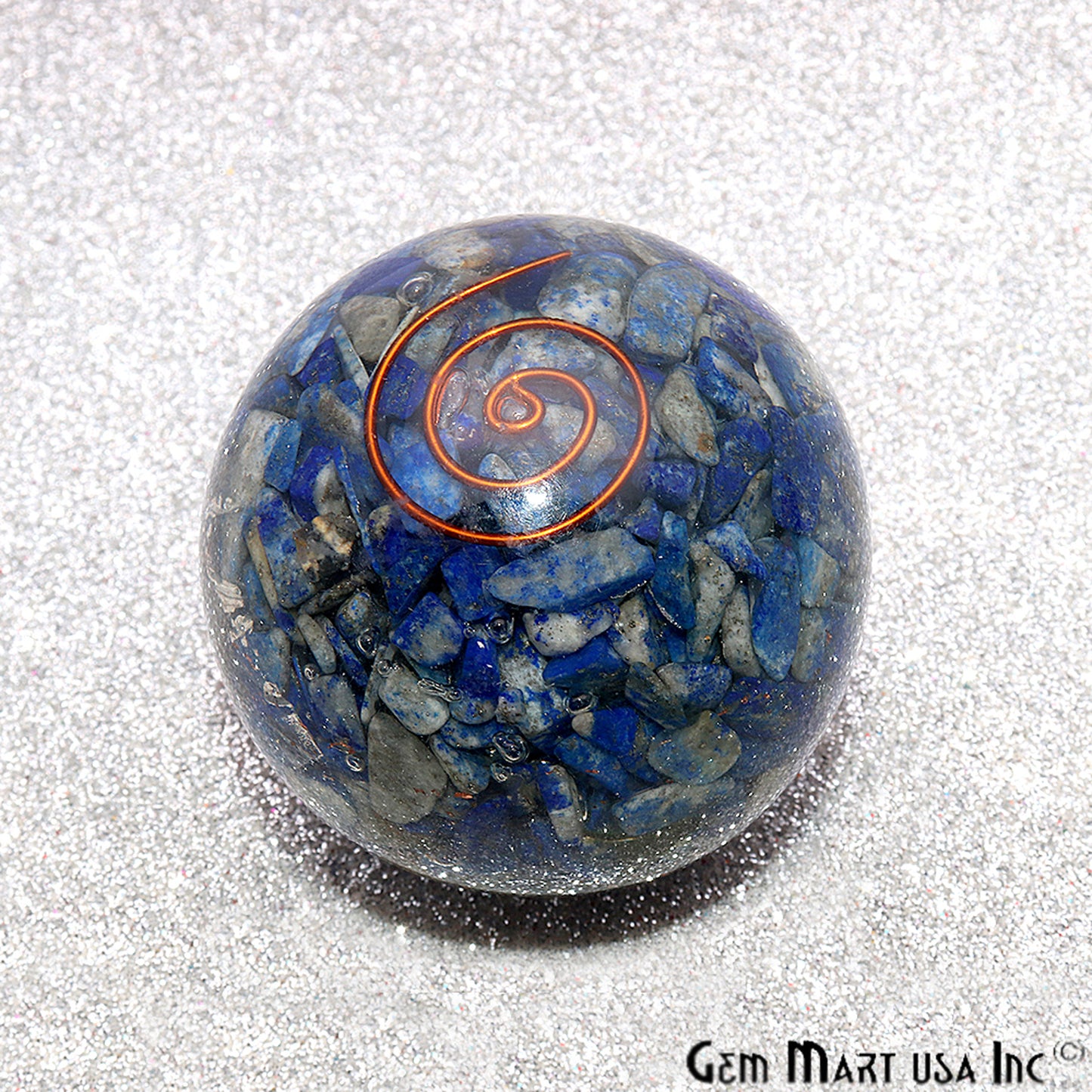 Lapis Healing Gemstone Sphere 2" - Reiki Meditation Ball, Chakra Balancing, Orgone Energy, Spiritual Healing, Home Decor