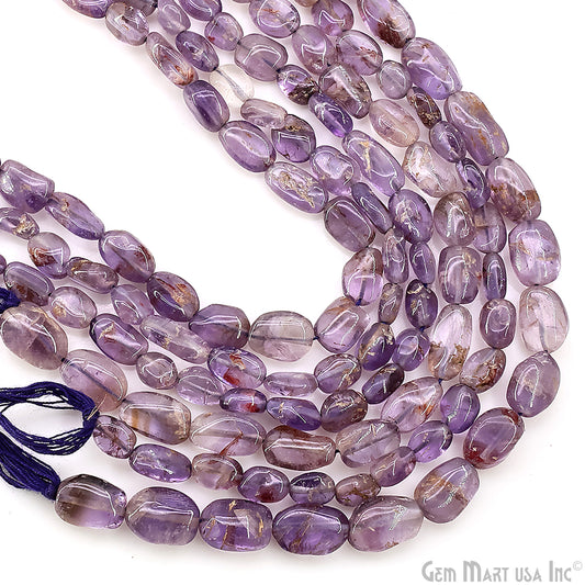 Amethyst Tumble Beads Free Form Drilled Beads 8X5mm Waist Beads, Rondelle Bead Strand 13 Inch