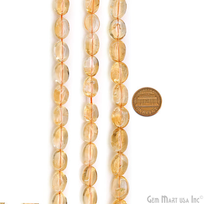 Citrine Tumble Beads Free Form Drilled Beads 9-13X6-7mm Waist Beads, Rondelle Bead Strand 13 Inch