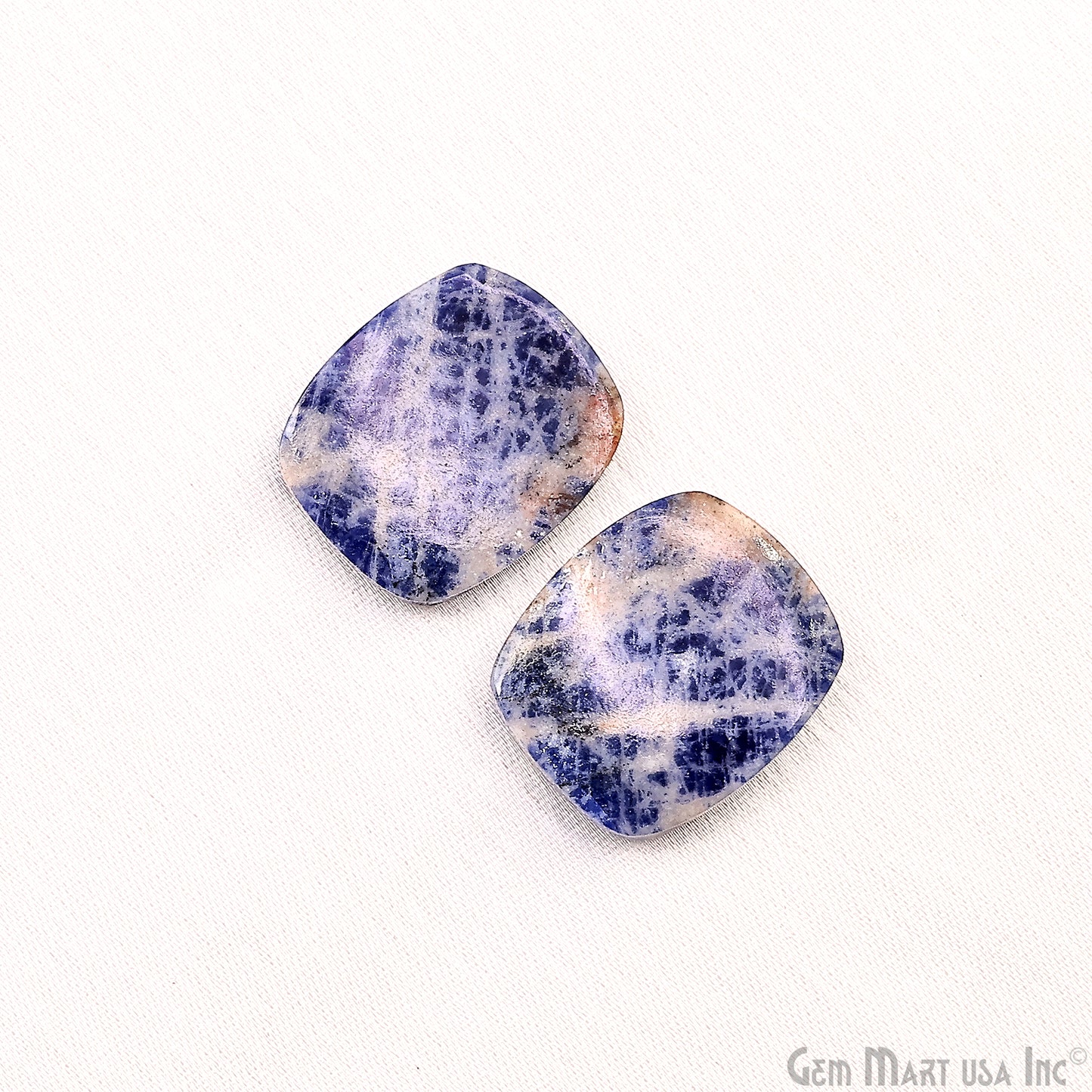 Sodalite Free Form 22x19mm Loose Gemstone For Earring Pair