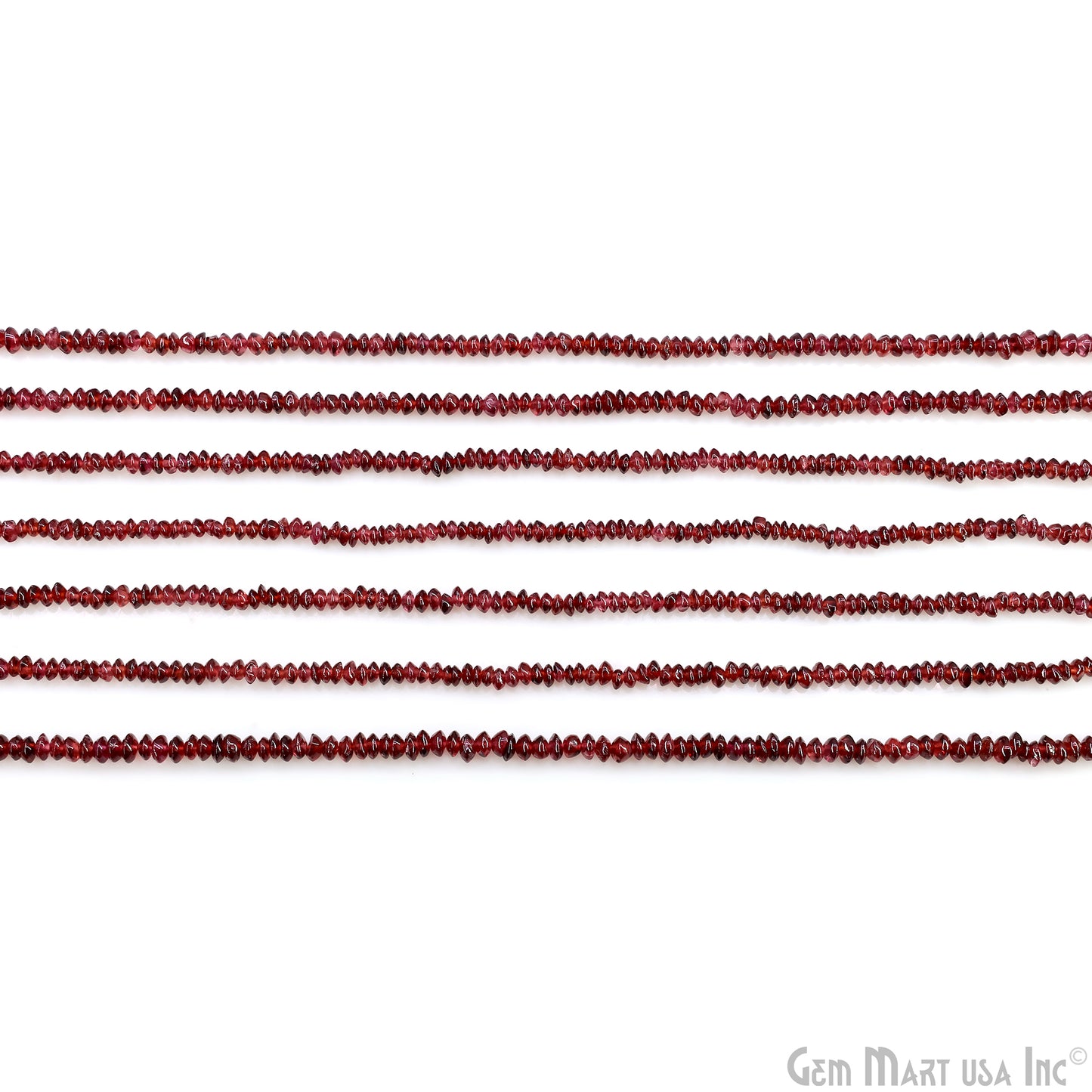 Garnet Faceted Round Drilled Beads 3-4mm Waist Beads, Rondelle Bead Strand 14 Inch