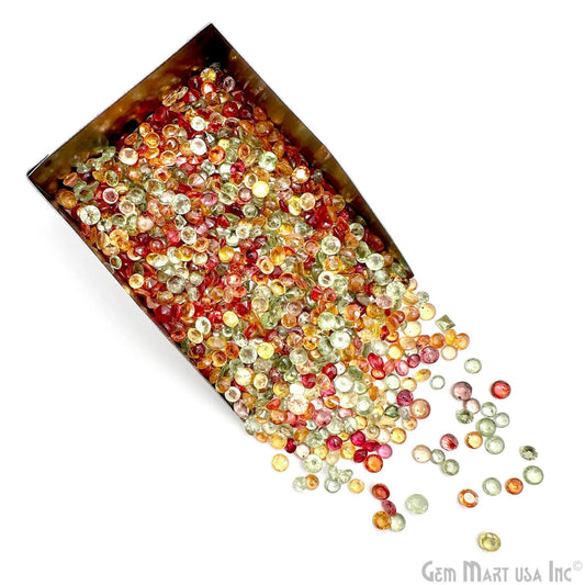 Multi Sapphire Wholesale Gemstones, 100% Natural Precious Gems, Multi Color Faceted Loose Gems, 2-3mm, Round, 5 Carats