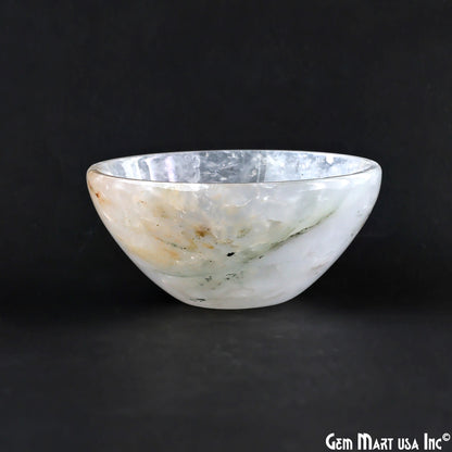 Natural Prehnite Mini Carved Gemstone Bowl Cup 2 inch