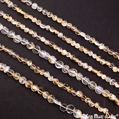 Golden Rutile Tumble Beads Free Form Drilled Beads 8X5mm Waist Beads, Rondelle Bead Strand 13 Inch