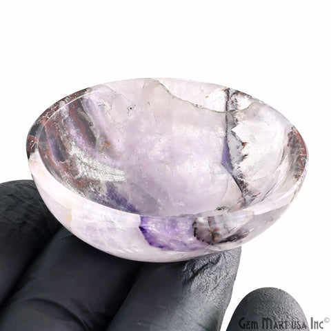 Natural Amethyst Mini Carved Gemstone Bowl Cup 2 inch