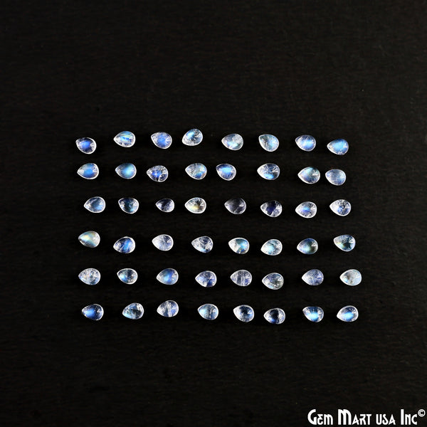 Rainbow Moonstone Pears Cabochon,...