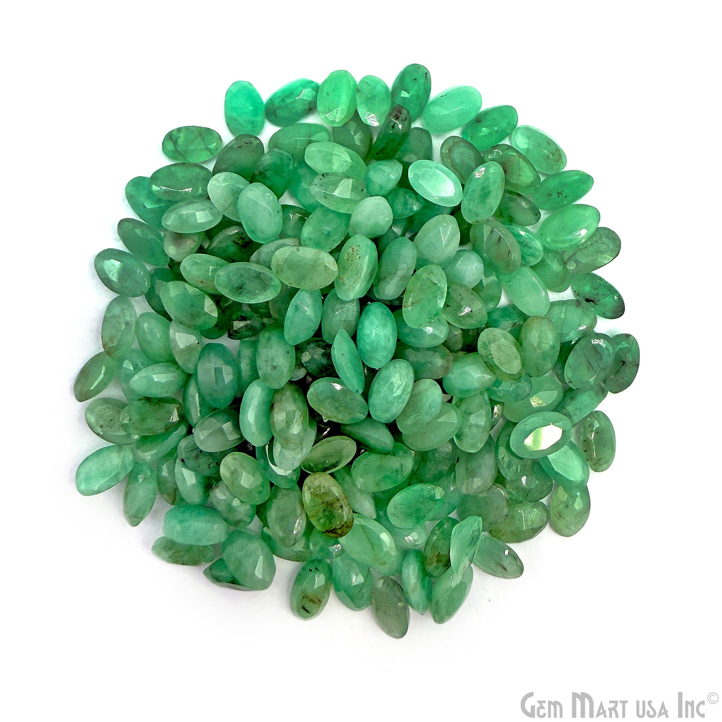 Emerald Wholesale Gemstones, 100% Natural Precious Gems, Green Faceted Loose Gems, 5x3mm, Oval, 5 Carats