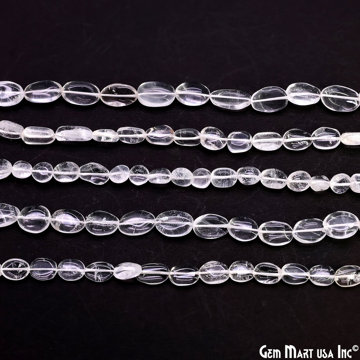 Crystal Tumble Beads Free Form Drilled Beads 9-13X6-7mm Waist Beads, Rondelle Bead Strand 13 Inch