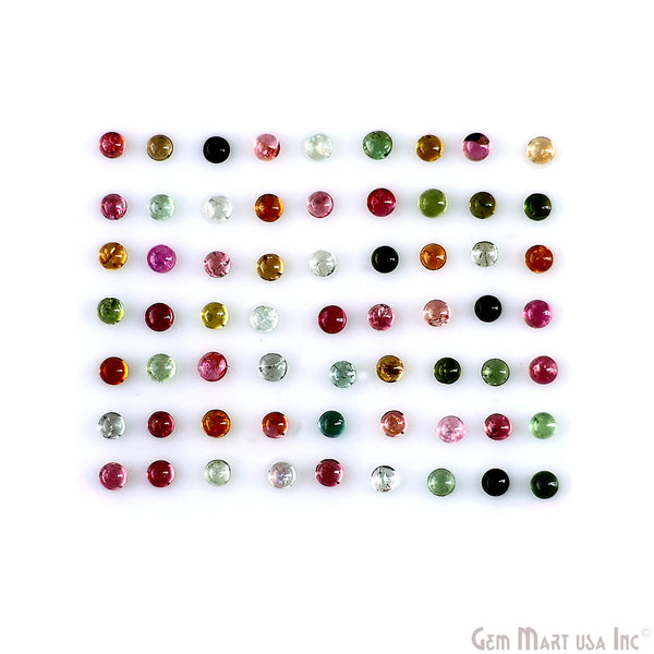 Multi Tourmaline Round Cabochon,...