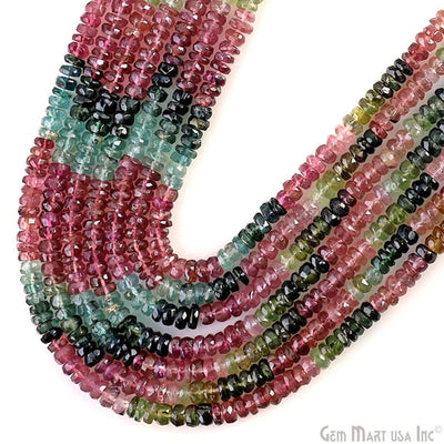 Tourmaline Rondelle Beads, 12.5 Inch Gemstone Strands,...