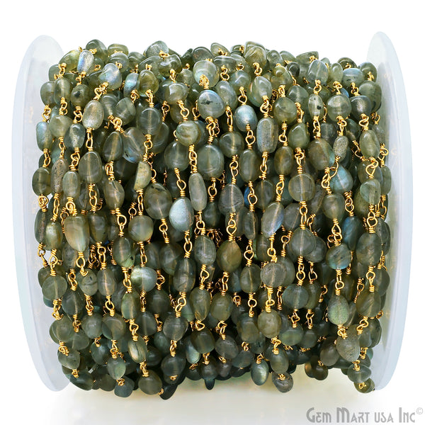 Labradorite Freeform Beads 8x5mm...