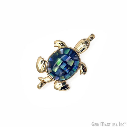 Shell Turtle Charm Connector 21x12mm Tortoise Connector Pendant Charm GemMartUSA