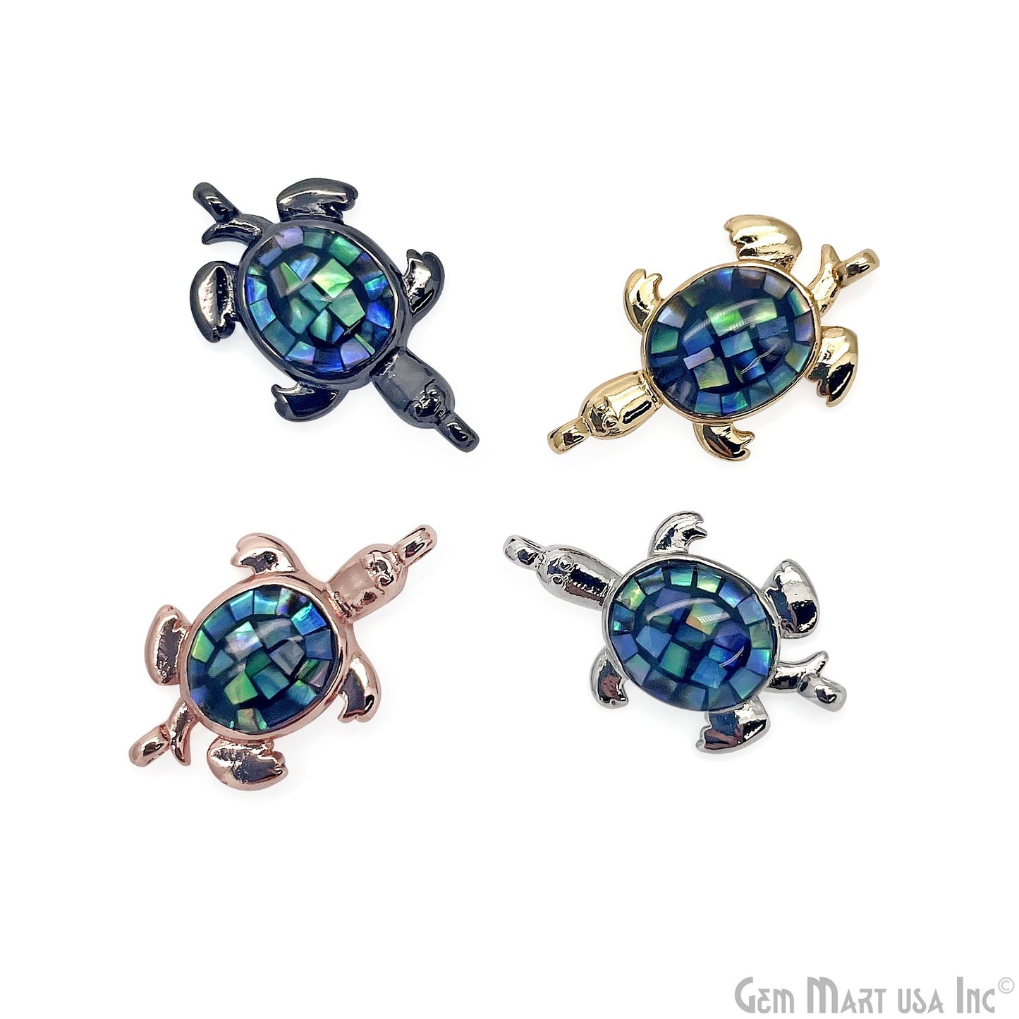 Shell Turtle Charm Connector 21x12mm Tortoise Connector Pendant Charm GemMartUSA