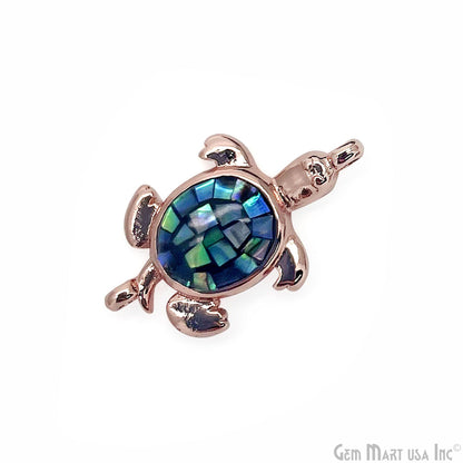 Shell Turtle Charm Connector 21x12mm Tortoise Connector Pendant Charm GemMartUSA