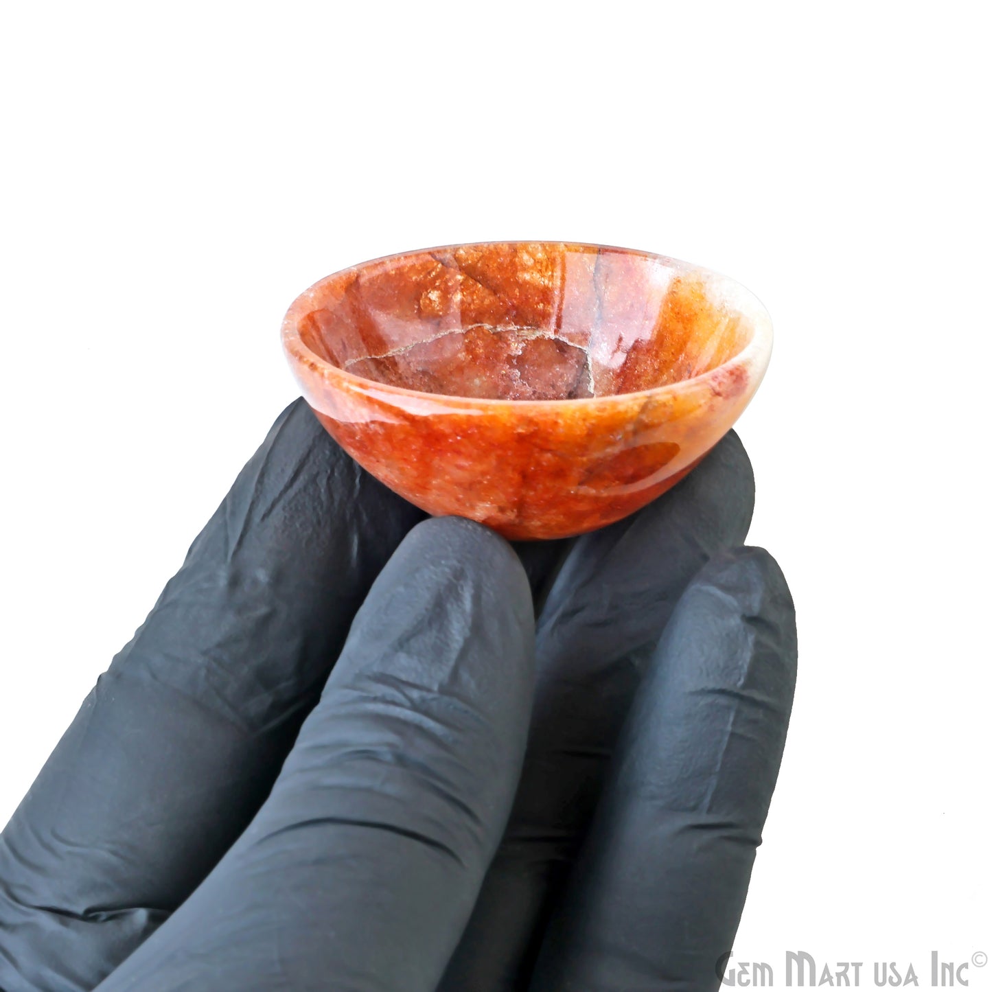 Natural Sunstone Mini Carved Gemstone Bowl Cup 2 inch