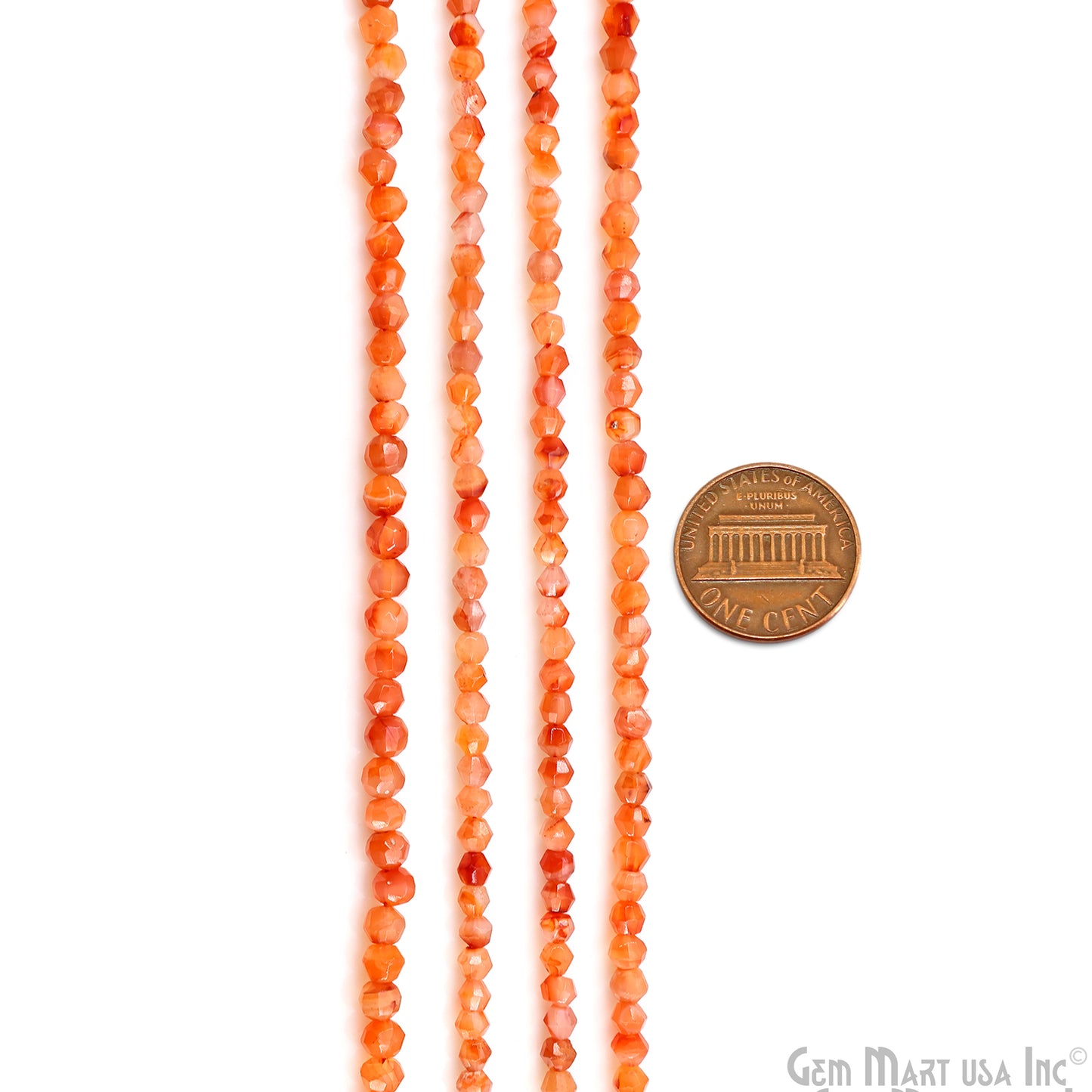 Shaded Carnelian Faceted Round Drilled Beads 5-7mm Waist Beads, Rondelle Bead Strand 13 Inch