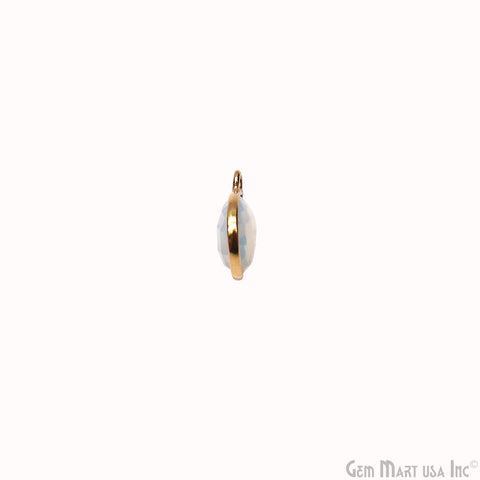 Heart 10mm Single Point Bail Gold Plated Gemstone Connector