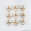 Pearl 23x21mm Gold Plated Bezel Free Form Shape Single Bail Connector