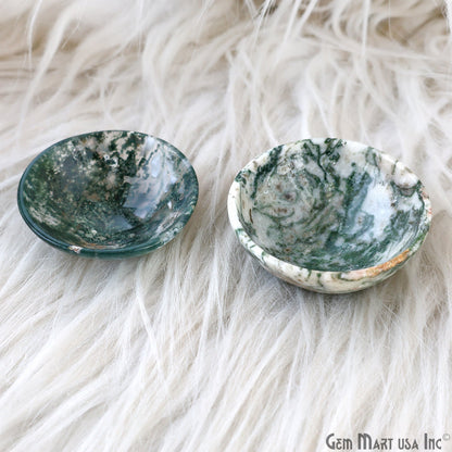 Natural Gemstone Mini Carved Gemstone Bowl Cup 2 inch