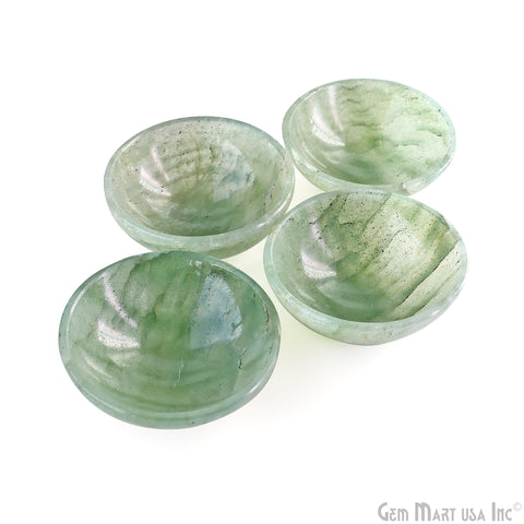 Natural Aquamarine Mini Carved Gemstone Bowl Cup 2 inch