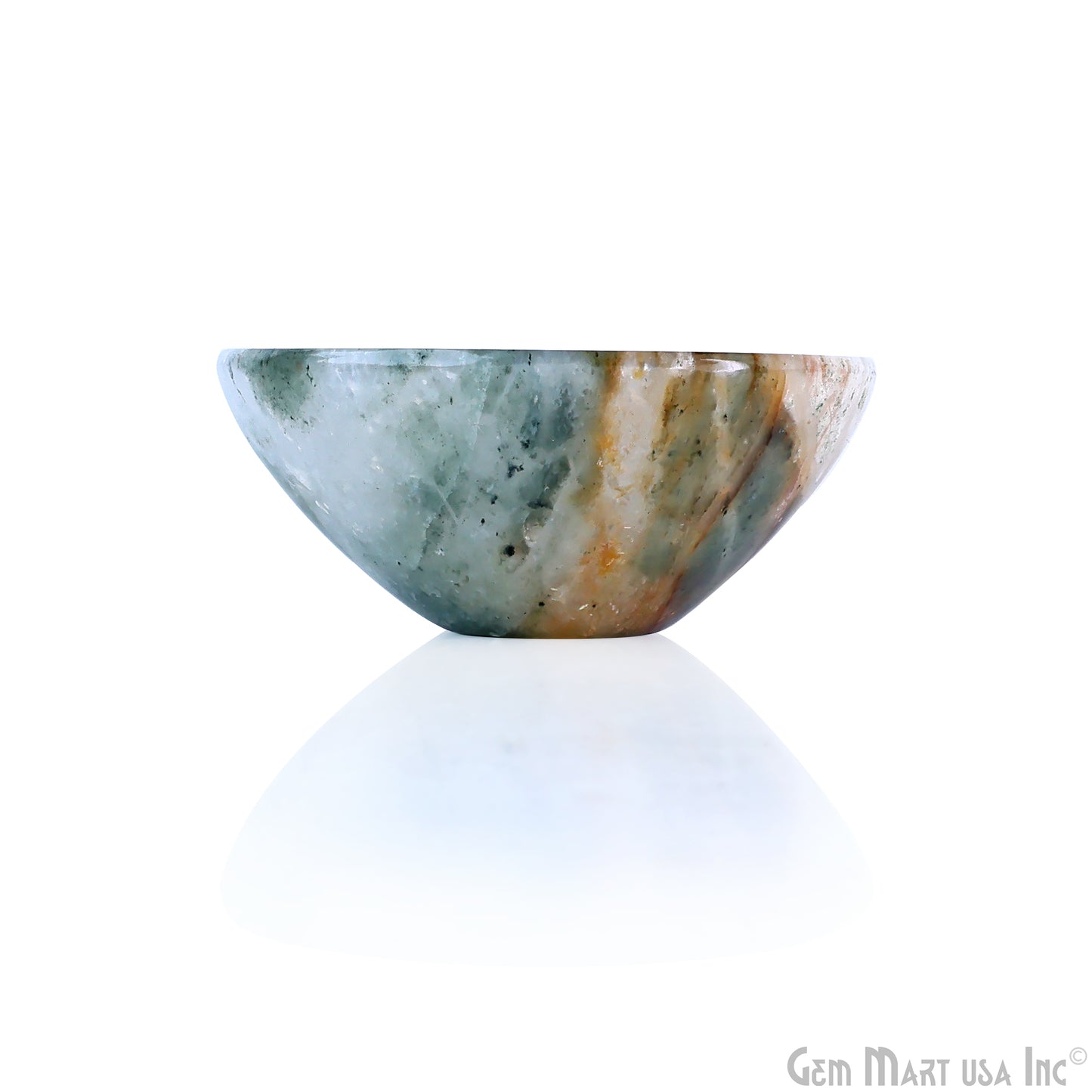 Natural Ocean Jasper Mini Carved Gemstone Bowl Cup 2 inch