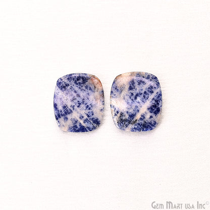 Sodalite Free Form 22x19mm Loose Gemstone For Earring Pair