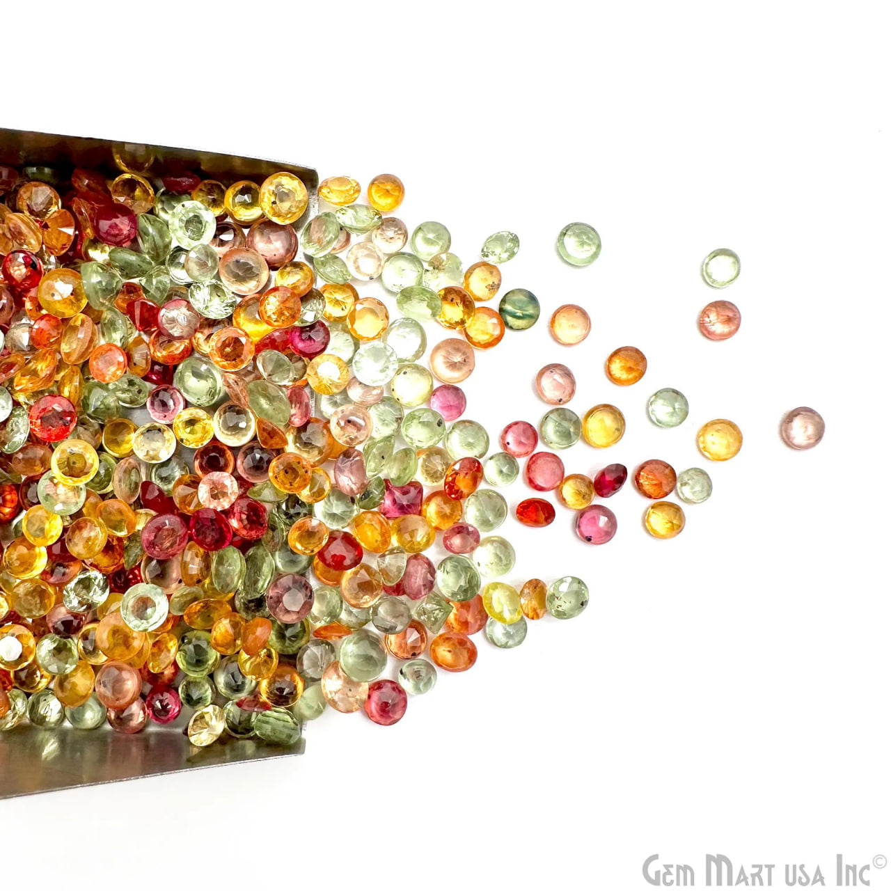 Multi Sapphire Wholesale Gemstones, 100% Natural Precious Gems, Multi Color Faceted Loose Gems, 2-3mm, Round, 5 Carats