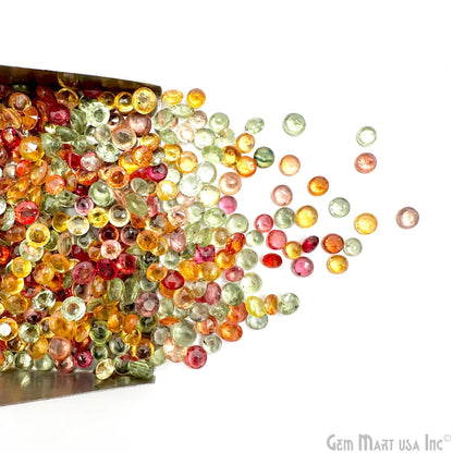 Multi Sapphire Wholesale Gemstones, 100% Natural Precious Gems, Multi Color Faceted Loose Gems, 2-3mm, Round, 5 Carats