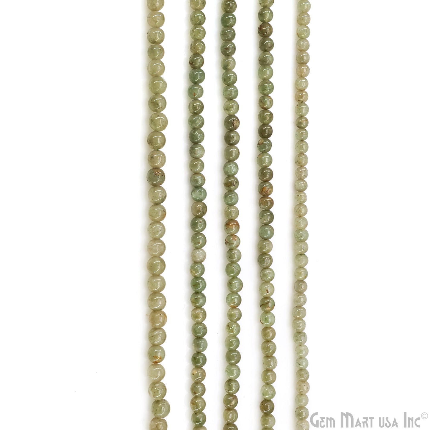Aventurine Smooth Round Drilled Beads 3-5mm Waist Beads, Rondelle Bead Strand 13 Inch