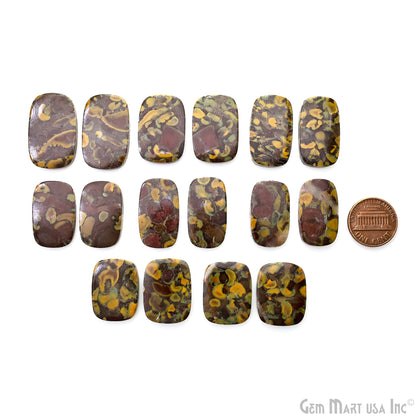 Fruit Jasper Octagon Shape 26x16mm Loose Gemstone For Earring Pair