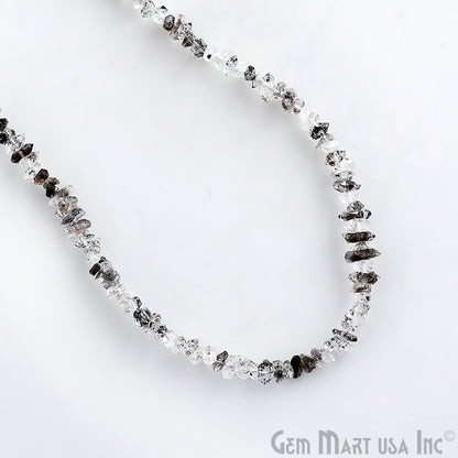 Herkimer Diamond Chip Beads, 16 Inch, Natural Chip Strands, Drilled Strung Nugget Beads, 3-7mm, Polished, GemMartUSA (CHDH-70001)