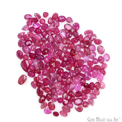 Ruby Wholesale Gemstones, 100% Natural Precious Gems, Pink Faceted Loose Gems, 4-7mm, Mix, 10 Carats