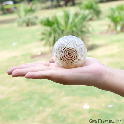 Opalite Healing Gemstone Sphere 2" - Reiki Meditation Ball, Chakra Balancing, Orgone Energy, Spiritual Healing, Home Decor