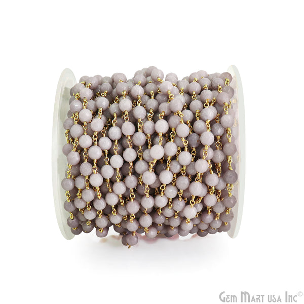 Coated Gray Jade Faceted...