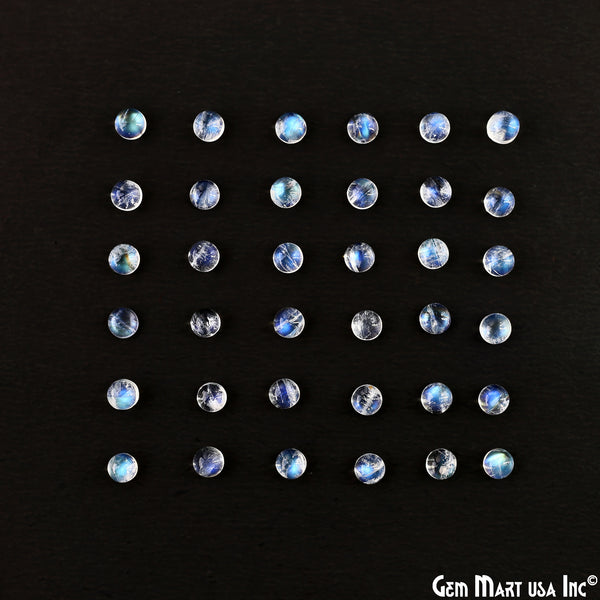 Rainbow Moonstone Round Cabochon,...