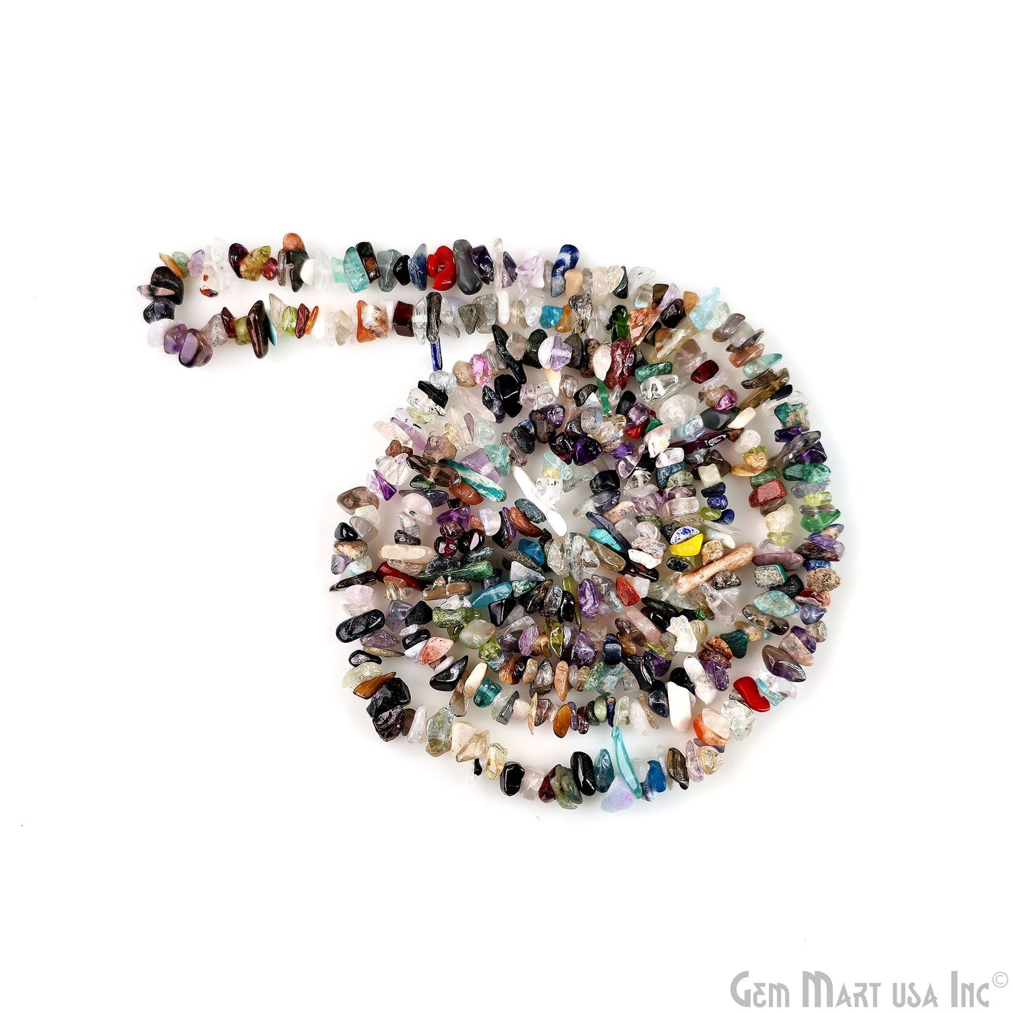 Natural Chip Beads, 34 Inch, Genuine Chip Strands, Drilled Strung Nugget Beads, 3-7mm, Polished, GemMartUSA (70001)