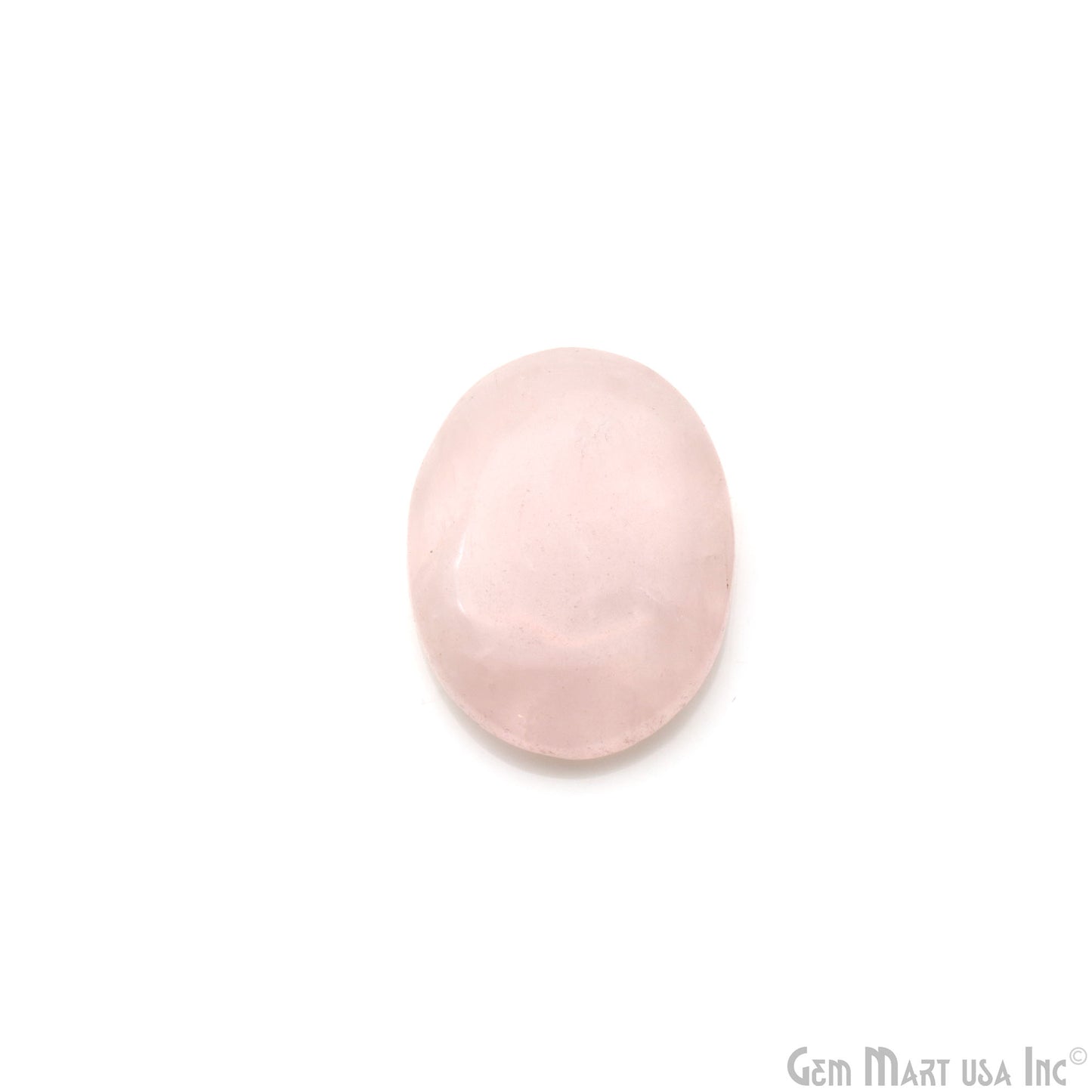 Rose Quartz Oval Worry Stone - Natural Hand-Carved Thumb Gemstone