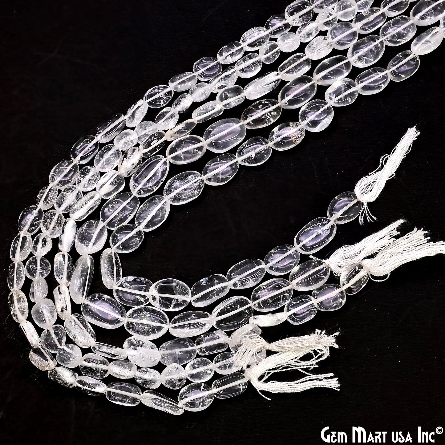 Crystal Tumble Beads Free Form Drilled Beads 9-13X6-7mm Waist Beads, Rondelle Bead Strand 13 Inch