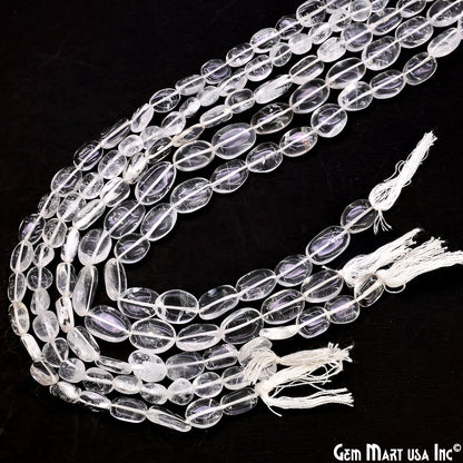 Crystal Tumble Beads Free Form Drilled Beads 9-13X6-7mm Waist Beads, Rondelle Bead Strand 13 Inch